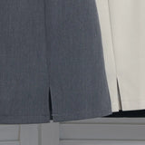 High-Waisted Open Forked-Butg Anti-Walking A-Word Short Skirt Woman 2023 Suit Fabric Thin A-Dress Skirt