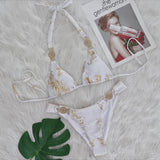 Fongt New Snake Perms Gold Bikini Crystal Diamond Metal Accessories Split Girls Holiday