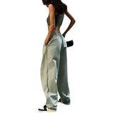 Fongt Rope Girded Casual Workwear Trousers Women Street Fashion Trend Women's Simple Loose