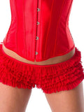 Sexy Women Shorts Panties Solid Color Tierred Ruffles Underwear Elastic Boxer Briefs Back Bow Patchwork Clubwear 2024-Outfit