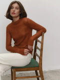 Fongt Spring And Summer New Thin Sweater Hoodie Women's Round Collar Perspective Basic Knitwear Candy Color