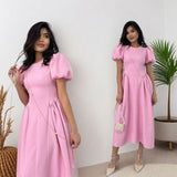 Fongt Women's Clothing 2025 Autumn New Bubble Sleeve With Fashion Temperament Dress Dress Dress