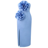 Fongt Banquet Styling Dress New Sleeveless Sexy Chest-Loat High-Rise Dress Dress