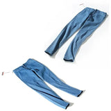 Denim Trousers New Autumn Style Slim, High Waist, High Stretch, Buttocks, Solid Color Pencil Trousers, Small Trousers-Outfit