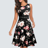 Floral Lace Patchwork Sleeveless Tunic Party