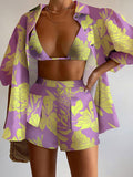 Fongt Fashion Casual Print Three-Piece Women's Clothing