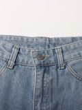 Personalized Retro Style Trousers 2025 Summer New High-Waist Multi-Pocket High-End Straight Water Wash Jeans