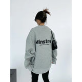 Crew Neck Logo Graphic Sweatshirt-Outfit