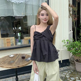 Summer Fashion Temperament Solid Colour Women's Blouse-Outfit