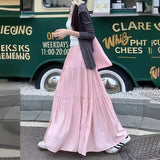 Fongt Drag Skirt Sunscreen Skirt 95Cm Female Large-Size Cake White Skirt Large Skirt Umbrella Skirt Wrinkled Skirt