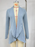 New Solid Color Long-Sleeved Cardigan Loose Jacket Knit Coat Female-Outfit