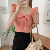 Fongt Sexy Famous Sling Women Summer New Sweet And Spicy Moat Leaf Side Umbilly Short Sleeveless