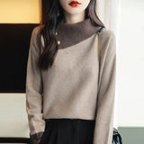 Fongt Spring Autumn New Wearing Horse Clip Outside The Folding Sweater Shoulder Tide Cardigan Knitting Vest Woman