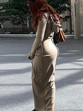 Seam Detail Hooded Maxi Dress-Outfit