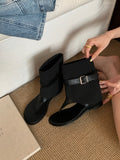 Fongt And Clamped Cool Boots Short Boots Women's Shoes 2025 New Summer With Skirt Cardy Western Boots Boots