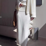 Fongt Autumn New Women's Pure Color Lazy Leisure Long-Term Set