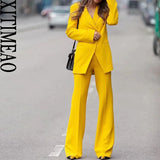 Women Fashion Crossover Front Button Blazer Coat Vintage Long Sleeve Welt Pockets Female Outerwear Chic Veste
