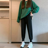 Fongt Sweatpants Female Bundle Feet Show Thin Loose New Autumn Fashion Versatile Bathroom Pants Harun Casual Pants Children-Outfit