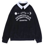 Loose sweatshirt with removable collar-Outfit