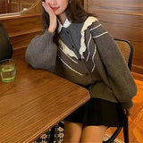 Fongt Autumn And Winter On The New Sweet Wind Knitting Sweater Coat Loose Small Pure And Fresh Atmosphere Sense Temperament Women's Cardigan Fashion-Outfit