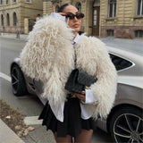 Fongt Women's ZA Autumn And Winter New Street Fashion Faux Fur Effect Jacket