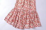 Cherry Print Strap Midi Dress-Outfit