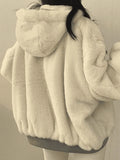 Reversible Oversize Fleece Hooded Jacket-Outfit