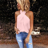 Female Solid Color Hollow Out Backless
