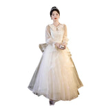 Fongt Evening Dress 2025 New Banquet Shown Thin 18-Year-Old Adult Piano Performance Art Examination Voice Dress Dress