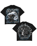 Pattern Retro Style Original Gothic Hip Hop Animation Printing Oversized T-Shirt Loose Casual Short Sleeves For Men And Women-Outfit