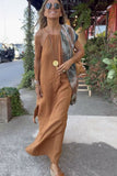 Hanging Neck Open Cotton Leprosy Leisure Holiday Dress 2025 Spring And Summer New