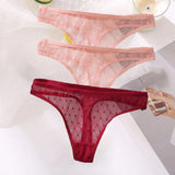 G-String Sexy Mesh Transparent Lace Panties Women Underwear Pantys Low-Waist Female Underpants Perspective Briefs