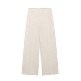 New Side Split Shoulder Blouse 8202351 High Waist Wide Leg Pants 8199151-Outfit