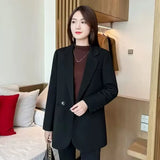 Fongt Suit Jacket Female 2024 Spring And Autumn New Korean Version Slim Small Casual Temperament Small Suit Coat Female-Outfit