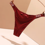 Fongt Thong Trousers Women's Letter Ice Silk Without Trace 2025 New Sports Fitness Trousers Bow Shorts Summer