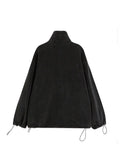Women Lamb Wool Coats Korean Kawaii Harajuku Style Thickened Stand Collar Casual Oversized Coats 2023 Winter New Female