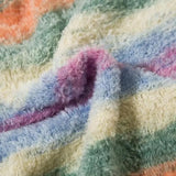 Multicolored Yarn Plush Sweater