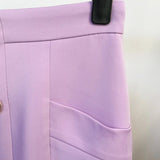 STREET Newest 2023 S/S Designer Fashion Women's Lion Buttons Embellished Pockets
