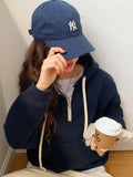 Style Gray Hooded Hoodie In Autumn And Winter