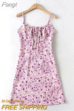 Print Floral Summer Boho Dress Short Mini Beach Lace Up A-line Sundress Green Strap Sleeveless Vintage Dress