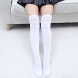 Spring and autumn thick high tube stockings-Outfit