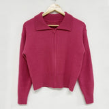 Vintage Zip Up Casual Versatile Cardigan-Outfit