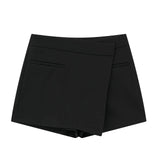 New Textured Solid Color Fashionable Skirt Pants 5427407-Outfit