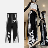 Vintage Star Print Sweatpants-Outfit
