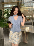 Fongt Xixi 13 Lines 2025 Spring New High Waist Half Skirt A Word Ass Short Skirt 85165