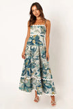 Fongt Summer New Solid Color Lace Stitching With Elegant Strapless Oversized Hem Dress-88106-Outfit