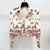 Fongt Early Spring New Underwater World Printing Sling Vest Short Coat + Trousers Set Three-Piece Set