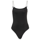 Fongt And Summer New Diamond Chain Shoulder Strap Spilt Sleeveless Sling Sexy Back Onesie Women's