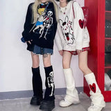 Fongt Tube Socks Knit Socks Set Pile Socks Students Hot Girl Warm Cold Wide Leg Horn Calf Set-Outfit