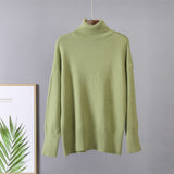 Turtle Neck Cashmere Winter Sweater Women 2021 Elegant Thick Warm Female Knitted Pullover Loose Basic Knitwear
